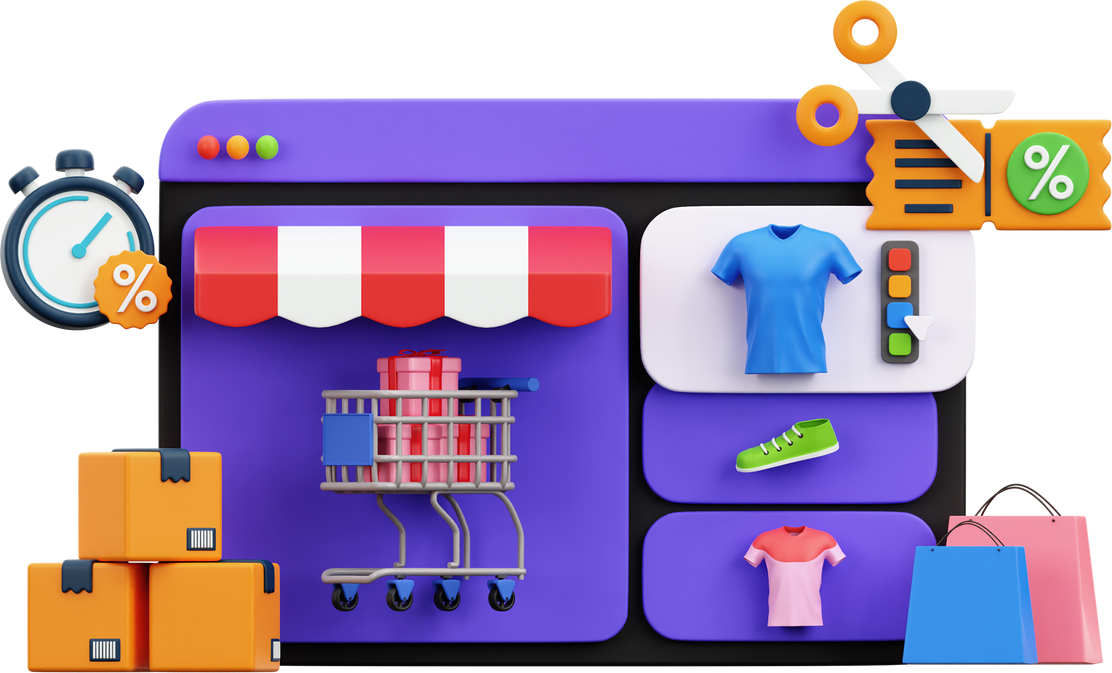 3D E-Commerce Online Store Interface